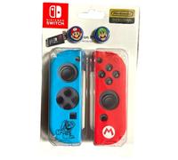 Switch Joy-Con Silicone Covers Mario and Luigi Includes FREE Thumb Grips/Caps/Covers Blue and Red Soft Rubber Skin Cases for Joy-Con Controllers