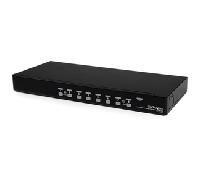 StarTech.com Conmutador Switch KVM 8 Puertos de Vídeo VGA HD15 USB 2.0 USB A - 1U Rack Estante