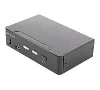 StarTech.com Switch Conmutador KVM de 2 Puertos HDMI 2.0 4K para 1 Monitor - Vídeo de 4K y 60Hz Ultra HD - HDR - Hub Ladrón USB