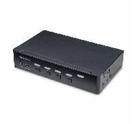 StarTech Switch KVM de 4 puertos DisplayPort para un monitor - 4K 60Hz, hub 6 puertos USB, TAA