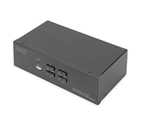 Digitus Conmutador KVM 4 puertos Doble pantalla 4K DisplayPort