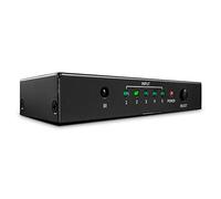 Lindy 38299 Interruptor HDMI 2.0 18G 5 Puertas 4K con Mando a Distancia
