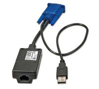 Lindy Cable divisor y combinador 39634 UTP VGA USB Negro Azul