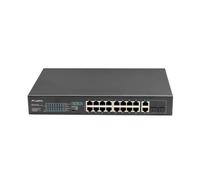 Lanberg Switch 16x 100mb Dsp+/2x1gb/1xsfp Rack 10/19" 150w (rsfE-16P-2C-150)