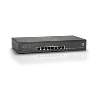 Switch LevelOne Gigabit Ethernet PoE 8 puertos 61.6W 802.3at