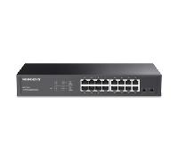 SWITCH NO GESTIONABLE MERCUSYS MS116GS 16P 16xRJ45 1Gbps CARCASA METALICA ENRACKABLE MS116GS