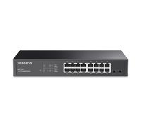 SWITCH NO GESTIONABLE MERCUSYS MS116GS 16P 16xRJ45 1Gbps CARCASA METALICA ENRACKABLE MS116GS