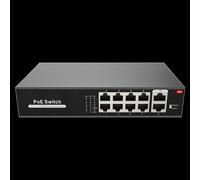 Switch PoE 8 Puertos PoE + 2 Uplink RJ45 100W