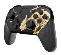 Switch Pro Controller, Wireless Bluetooth Controller Compatible with Switch/Switch Lite/Switch OLED, Switch Remote Gamepad with Joystick, Double Vibration, Wake-up and Motion Control(Dark Gold)