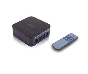 Switch Toslink 4 entradas 1 Salida Marmitek Connect TS41 - conmutador de Audio óptico para TV y Amplificador - Switch de Audio Digital sin retraso - S/PDIF Toslink 192 kHz