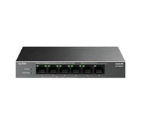 Switch TP-Link 6 puertos Fast Ethernet 4 PoE 47,76W sin ventilador QoS montaje pared