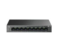 Switch TP-Link 9 Puertos Fast Ethernet 8 PoE+ 73.24W Sin Ventilador QoS Muro