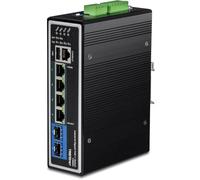 TRENDnet Switch gestionado L2+ TRN TI-BG62I - 6 puertos Gigabit PoE+ SFP - Negro