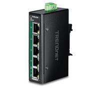 Switch industrial TRENDnet TI-PELC50 5 puertos Fast Ethernet PoE+ montaje en rack