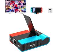 Switch TV Dock - Estación de Carga Plegable Tendak para Nintendo Switch/Switch OLED, Switch Tipo C TV Estación Base con Adaptador HDMI, 1000Mbit RJ45 Adaptador Ethernet y 2X Conectore USB