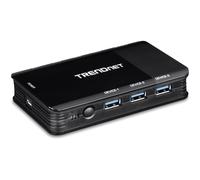 Switch USB - Trendnet - TK-U404 - Negro - USB 3.2 Gen 1 - Testigo LED - 8 Puertos USB A