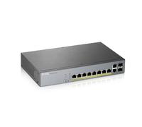 Zyxel Switch gestionado GS1350-12HP - PoE+ 130W, 8 puertos Gigabit + 2 SFP - Nebula