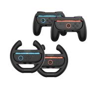 Switch2Joy-Con Volante de carreras con agarre ergonómico (juego 4 en 1)