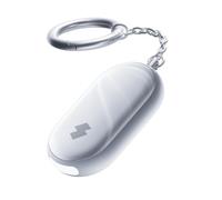 SwitchBot Alarma de Seguridad Personal, 130dB Sirena con Luz LED Estroboscópica, Llavero de Autodefensa IP65 con Alertas de Ubicación, Ideal para Mujeres, Niños y Ancianos, Blanco