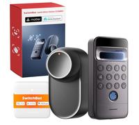 SwitchBot Cerradura Ultra Inteligente con Wi-Fi con Teclado Vision Pro, reconocimiento facial y de la palma en 3D, desbloqueo sin contacto, cilindros de perfil europeo, Matter, Alexa, Google e IFTTT