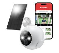 SwitchBot Kit de cámara de seguridad inalámbrica, cámara exterior 2K con panel solar, vigilancia ininterrumpida para seguridad doméstica, visión nocturna de color, detección de movimiento