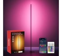 SwitchBot Matter Lampara de Pie, RGBCCT Lámpara de Pie con App y Mando, Funciona con Alexa, Apple Home y Google Home, Blanco Cálido & Frío, 16 Millones Colores, 1200lm, Sync Musical, Modos de Escena