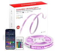 SwitchBot Matter Tira LED 5M, 72LEDs/m RGBCCT Luces LED con App y Mando, Funciona con Apple Home, Alexa, Google Home, SmartThings, sincronización con música, LED para Habitación, Sala, Cocina, Fiesta