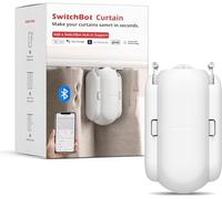 SwitchBot - Motor eléctrico Inteligente para Cortinas, Funciona con aplicación inalámbrica o Temporizador automático, Hub Mini Compatible con Alexa, Google Home, HomePod, IFTTT, riel en U, Blanco