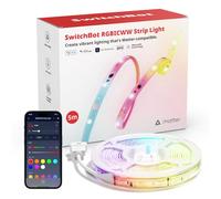 SwitchBot RGBICWW Tira LED 5M, 72 LEDs/m Matter Luces LED Compatibles con Apple Home, Alexa, Google Home, 16 Millones de Colores, sincronización con música, LED para Habitación, Cocina, Fiesta, TV