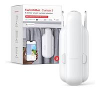 SwitchBot Smart Curtain 3 para riel en U: tira de 16 kg, 25 dB silencioso, control por aplicación Bluetooth y temporizador. Solución inteligente para HomeKit, Alexa y Google Home (se requiere un