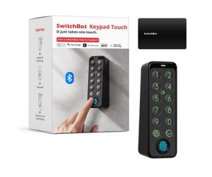 SwitchBot Smart Keypad Touch para SwitchBot Smart Door Lock, entrada sin llave por huella dactilar, IP65 resistente al agua, soporta contraseñas virtuales para la seguridad del hogar
