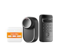 SwitchBot Smart Lock 2 Wifi con teclado Vision Pro - Acceso sin contacto mediante detección de cara y mano 3D, compatible con cilindro Europrofil, compatible con Matter, Alexa, Google e IFTTT
