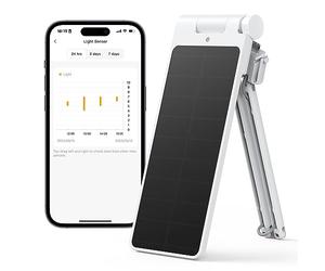 SwitchBot Solar Panel Charger voor Curtain 3 - Prestatie-upgrade, Gemakkelijk in gebruik, Ondersteuning voor opladen bij weinig licht, Slim zonnepaneel voor SwitchBot Curtain 3 Rod/U Rail