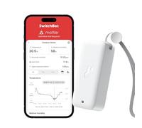 SwitchBot Termómetro higrómetro IP65 para interior y exterior, termómetro Bluetooth con punto de rocío/VPD/sensor de humedad absoluto, termómetro exterior, almacenamiento de datos para invernadero