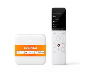 SwitchBot Universal Remote Control con Hub Mini Matter Activado, Control Remoto Inteligente Todo-en-uno con App Adaptable, Control de Aparatos IR/Bluetooth, Compatible con TV/AC/SwitchBots y Más