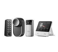 SwitchBot Wi-Fi Smart Lock Ultra con videotimbre, Teclado táctil, Lector de Huellas, Perfil Europeo, IP65, Compatible con Matter, Alexa, Google y IFTTT