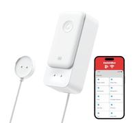 SwitchBot WiFi Sensor de Agua, Detector Inteligente de Fugas de Agua, 100dB Alertas Ajustables y de App, IP67 Impermeable, Detector Inalámbrico para Cocina, Baño, Sótano (Detector with Cable 1Pack)