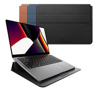 SwitchEasy EasyStand - Funda para ordenador portátil con función de soporte, bolsa de transporte delgada para MacBook Air 2020-2018 de 13 pulgadas y MacBook Pro 2019-2016 de 13 pulgadas, color negro