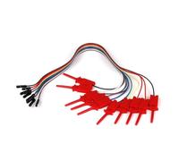 Switian 10 pinzas de prueba de gancho de alambre para conector de cable de analizador lógico, 20 cm