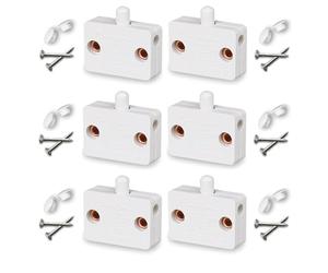 Switian 6 interruptores de contacto para puerta, 250 V, interruptor de extremo normalmente cerrado para armario, puerta de muebles, para romper el interruptor de inserción eléctrico, presionar blanco