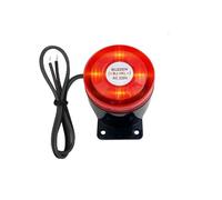 Switian - Alarma de seguridad de 120 dB con luz estroboscópica LED rojo, sirena de alerta dual de 220 V con cable para el hogar, negocios e industrial (interior y exterior)