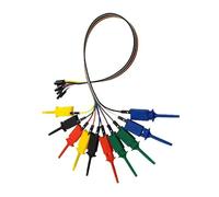 Switian Analizador lógico de prueba, 10 unidades, 5 colores, ganchos de prueba, alambres y pines de interfaz, ganchos SOIC para pruebas de circuito de precisión, prueba de alimentación, 30 cm