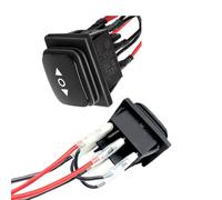 Switian DPDT - Interruptor basculante (2 unidades, 12 V, 6 pines, con cable de 21 cm, resistente al agua, interruptor ON-OFF-ON) para autocaravana, barco, coche, 250 V CA, 16 A