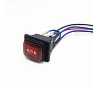 Switian Interruptor de polaridad instantáneo, interruptor basculante impermeable de 6 pines para motor de corriente continua, 10 A/12 V CC, 3 posiciones (encendido/apagado) con LED y cable