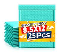 Switory 25 piezas 21,6cm×32cm cartero de burbujas sobres burbujas de burbujas cartero de burbujas seller verde