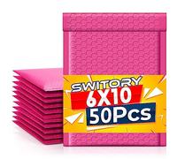 Switory 50 piezas A5 15,3cm×26,9cm cartero de burbujas sobre burbuja sobre el cartero de burbujas de color rosa sellado Rosado