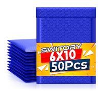 Switory 50 sobres acolchados de burbujas de polietileno A5, con forro de burbujas, autoadhesivos, para embalaje, 15,3 x 22,9 cm, color azul