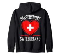Switzerland Flag Heart Bassersdorf City Sudadera con Capucha
