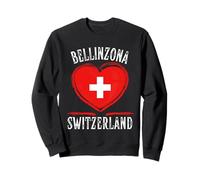 Switzerland Flag Heart Bellinzona City Sudadera
