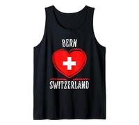 Switzerland Flag Heart Bern City Camiseta sin Mangas